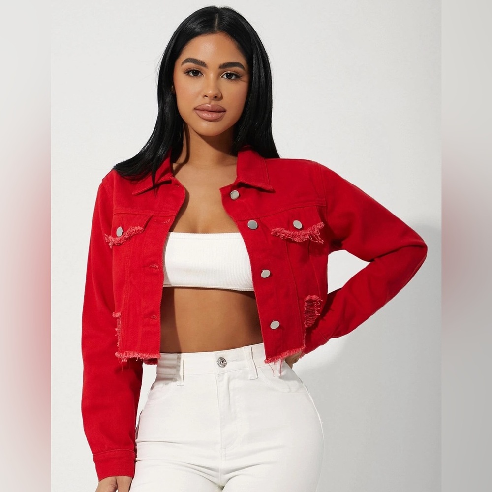 Red Denim Jacket